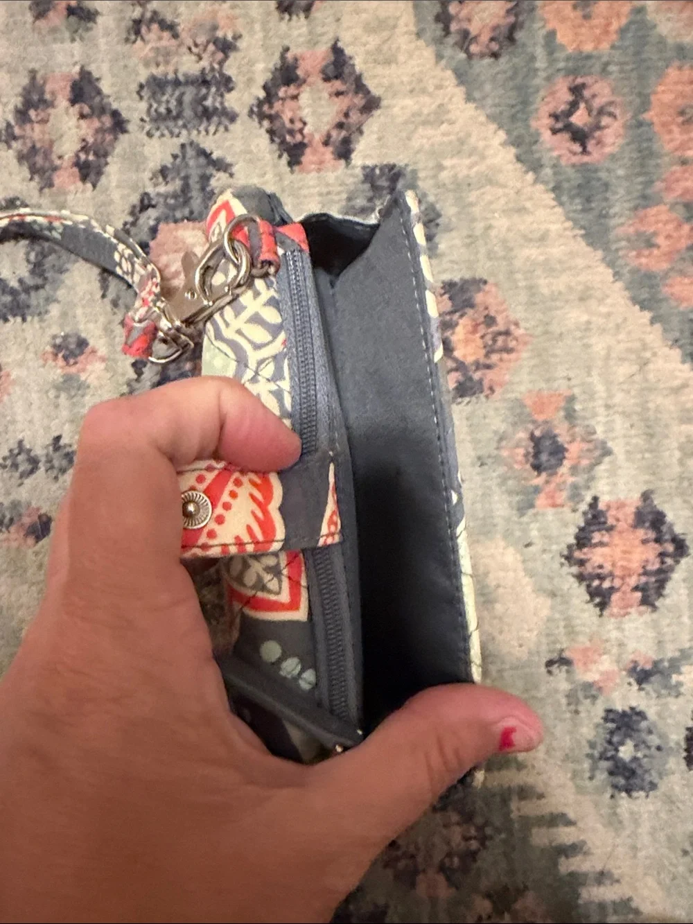 Vera Bradley quilted wristlet
